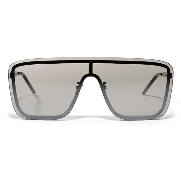 BNWT AW24 SAINT LAURENT PARIS BLACK SHIELD SUNGLASSES - Picture 1 of 6